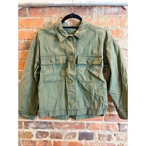 GAP • Army Green Canvas Cargo Jacket • Ladies Size XS